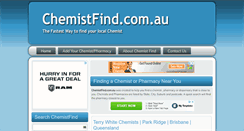 Desktop Screenshot of chemistfind.com.au